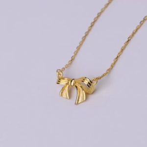 Chow Sang Sang 周生生 999.9 24K Pure Gold Essence Bowtie Necklace for Women 47cm 95306N Price-by-Weight 4.86g Gold