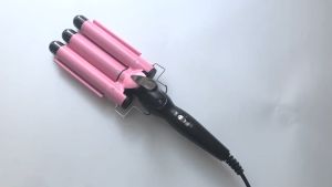 3 Barrel Digital Ceramic Temperature Adjustable Triple Pipe Hair Curler 22mm Curling Iron Styling Tool