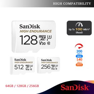 Sandisk High Endurance Micro SDXC Platinum Memory Card 128/256GB [100/40MB/s] UHS-I Class10 U3 V30 (SDSQQNR) for CCTV cameras dashcams and car cameras.