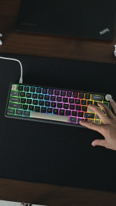 RK Royal Kludge R65 Bàn Phím Chơi Game Có Dây Đệm Trao Đổi Nóng Bàn Phím Cơ Keycaps PBT RGB Tùy Chỉnh Bàn Phím Có Nút Chỉnh Âm Lượng Cho Máy Tính