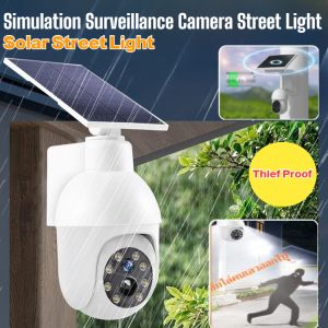 Solar Street Light Human Simulation Surveillance Camera Street Light Thief Proof Lamp Outdoor Fake Monitor Model Sensor Lighting