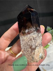 Smoky Quartz Tower with Natural Mica Inclusions 🔮