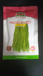 ตะวันต้นกล้า ถั่วฝักยาว จอมพล หมดอายุ 03/2570 ขนาด 100 กรัม ลอตใหม่ โตไว ถั่วเนื้อ ฝักสีเขียวอ่อน ติดฝักดก แข็งแรง ต้านทานโรค อายุเก็บ 50 วัน npkplant