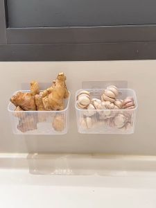 Kitchen onion ginger garlic storage basket Storage rack bathroom hanging basket Hanging basket Bathroom wall plastic storage basket storage box