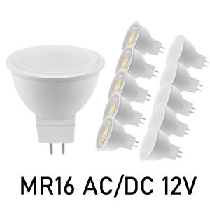 10PCS GU5.3 AC/DC 12V LED Spotlight Bulb MR16 Low Pressure 6W Light 120 Degrees 38 Degrees Study Kitchen For Home