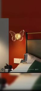 Nordic Bedside Lamp Chandelier Bedroom Light Ceiling Lights for Living Room Butterfly Night Light Wall Cieling Lights