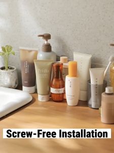 Traceless Adhesive Wall Mounted Bathroom Rack Bathroom Shelf Corner Shelf Bathroom Storage Organizer