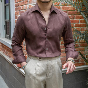 Áo Sơ Mi Linen Thoáng Khí Phong Cách Vintage Nam
