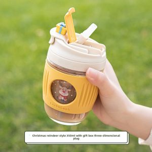 LocknLock | Portable Glass Straw Cup for Children and Adults