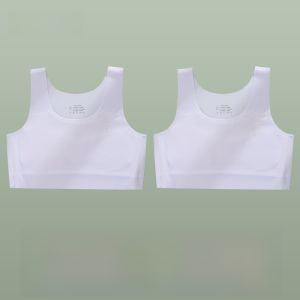 MiiOW | เสื้อชั้นในเด็กผู้หญิง Catman ระบายอากาศได้ดี ป้องกันจุดขึ้น เสื้อกั๊ก U เอวต่ำ สายเดี่ยว ไร้โครง สำหรับเด็กอายุ 9-12 ปี