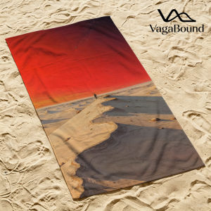 Red Desert Solitude Luxury Beach Towels Crafted from Combed Cotton Plush and Absorbent Beach Towel or Pool Towels