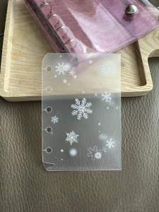 Túi zip / bìa đựng dùng cho sổ còng Planner A8 / M5 5 lỗ nhựa dẻo