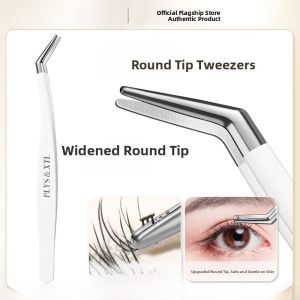 2025 New Model False Eyelash Tweezers Beginner Glue Eyelid Clamp Beauty Tool Gold Feather Professional Mascara Makeup Tool