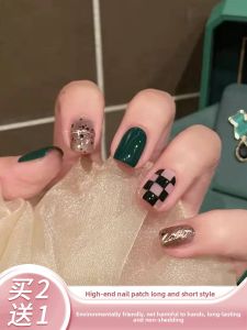 MONLEYTA | Handmade Nail Art Stickers Short And Medium Length New Autumn Winter Collection Fashionable And Elegant Nail Tips By MONLEYTA