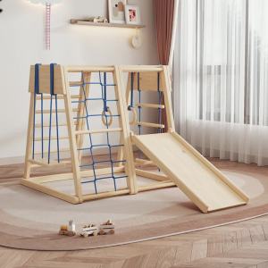 Baby Climbing Frame Toddler Climbing Gym Toddler Indoor Playground Kids Climbing Gym Solid Wood Swing Combination 攀爬架