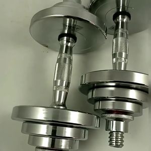 Dumbbell Set 20kg Plate Barbell Combo Convertible Adjustable Set Gym Chrome Plate Connector Strength Fitness Exercise Alat Angkat Berat Bina Otot Latih Kuat