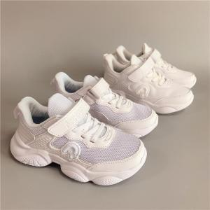 White Sports Sneakers Casual Shoes School Designated Student Shoes Childrens Footwear 28-39 Sizes Breathable Cotton Lined