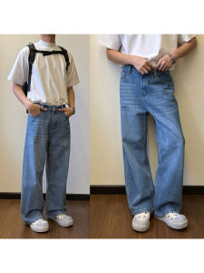 Wayneprince Classic Vintage Casual Jeans Distressed Cat Straight Leg Four Colors Denim Pants Youthful Trendy Long Trousers