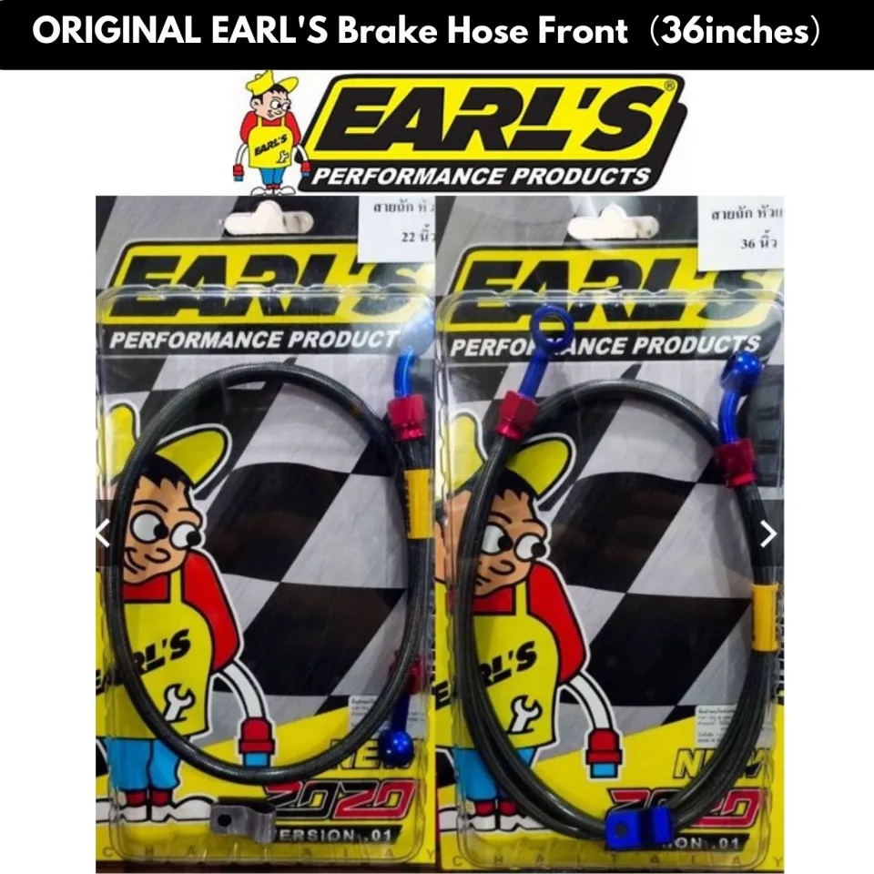 MOTO HONDA WAVE 110/125 EARLS Brake Hose Front (BLACK) 36INCHES