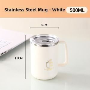 MOLORE | Double-Layer Creative 304 Stainless Steel Mug for Home Use with Lid