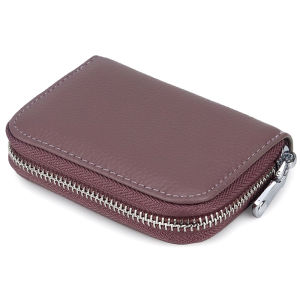 Business Leather Card Holder Multi-Functional Mini Soft Leather Business Card Case Litchi Pattern Top Layer Cowhide Anti-Magnetic Black Leather Card