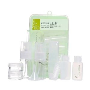 10pcs/Set Travel Cosmetic Dispenser Skin Care Cosmetic Empty Bottle Refillable Travel Bottle Kit for Lotion Shampoo Condition