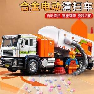 Xe Lau Sàn Điện Hợp Kim Siêu Lớn Cho Bé Trai Xe Vệ Sinh Đường Bộ Mô Phỏng Xe Rác Xe Lau Sàn Xe Đồ Chơi