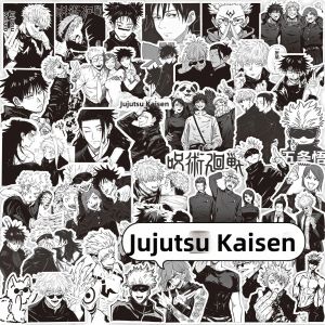 Bandai | Bộ Sticker Hoạt Hình Jujutsu Kaisen - Bộ Dán Laptop Ván Trượt DIY Bộ Sưu Tập Sticker Anime Itadori Yuji Satoru Gojo Dành Cho Trẻ Em