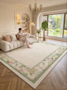 XINGLIANXIN | Living Room French Cream Style Wash-free Wipeable Water-resistant Rug