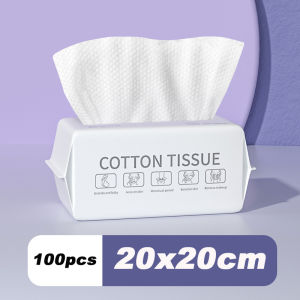 1Pack/100pcs Disposable Face Towel Cotton Soft Fabric Travel Cleansing Dry Wet Makeup Remover Pearl Face Towels Skin Care Towel