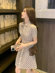 ชุดเดรสสปอร์ตลำลองสำหรับผู้หญิง ฤดูใบไม้ผลิ 2025 ชุดเดรสทรงเอเข้ารูป กระโปรงทรงเอ แฟชั่น ลดอายุ ชุดเดรสลำลอง