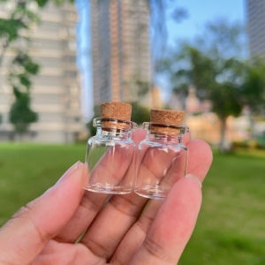 12 PCS Mini Clear Glass Bottles with Cork Spice Message Vials Empty Wish Bottle DIY Drifting Empty Tiny Jars Party Decorations