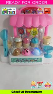 [FREE BATERAI] Mainan Anak Ice Cream Shop Musik Lampu LI 2 - Mainan Penjual Gerobak Es Krim - Mainan Ice Cream Candy House