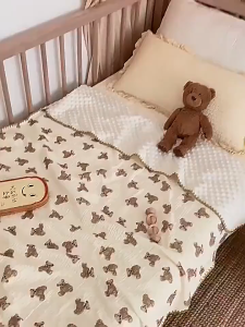 Baby Blanket Newborn Soft 100% Pure Cotton Blanket for Baby Bedding Wrap Blanket Baby Walker Cover Baby Accessory