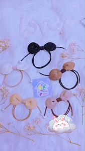 Buộc tóc nơ ngọc trai Hàn Quốc màu trà sữa cột tóc nữ cột vải phụ kiện tóc bé gái xinh xắn - thương hiệu Vợ Chồng Tôi