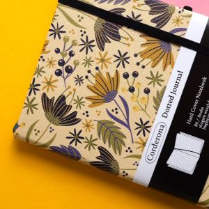 B6 Vintage Flower Bullet Dotted Journal ยางยืด Back Pocket Planner 160gsm กระดาษหนาปกแข็ง Dot Grid Notebook