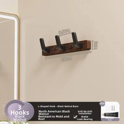 XUNHUAI | Luxury Walnut Wall Mount Over Door Hook Rack