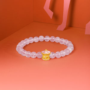 ZHOU LIU FU 周六福 24K Gold Bracelet Zodiac Horse Bracelet Carousel Bracelet Lucky for Women Girls 17cm A1915531