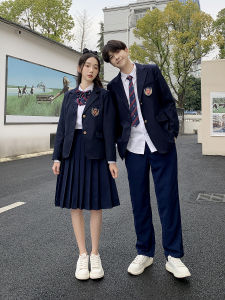 College Style School Uniform Set for High School And Junior High Students Performance Outfit Sports Meeting Graduation Suit