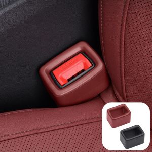 1 2 4 pcs Car seat belt protective cover fastener car silicone material universal seat belt anti-collision silicone