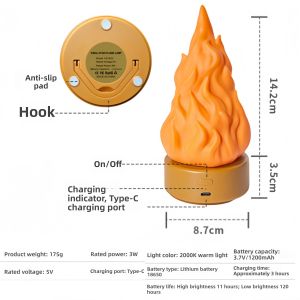 Simulated Flame Decorative Outdoor Lantern Long-Lasting