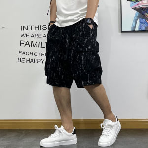 Loose Straight Leg Work Pants Shorts Mens Trendy Basketball Pants Summer New Style Multi-Pocket Loose Fit Youth Popular Cotton Polyester