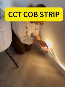 5V COB LED Strip CCT 3000-6500K Dimmable 8mm Width CRI 90+ Dotless 500LEDs/M Cuttable Flexible LED Tape Light for Cabinet Home