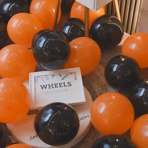 Happy Time 50pcs Balloons Set Happy Halloween Party Decorations Black Orange Theme Party Needs  Birthday Easter Christening Backdrop Design