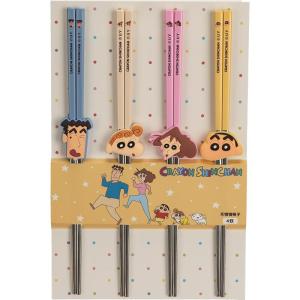 Modern Housewife & Crayon Shinchan Stainless Steel Chopsticks 316 Couples Individual Children Home Use Cute Cartoon Design