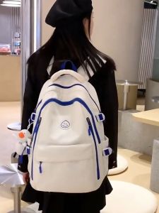 Backpack Korean Style Large Capacity School Bag Student Backpack Waterproof Travel Bag Laptop Backpack
