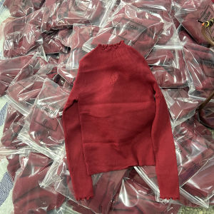 Le Original Single Cut Label Autumn and Winter Bottoming Shirt Minimalist Ultra-Fine Wooden Ear Half Turtleneck Elastic Thin Spring Autumn Knitwear