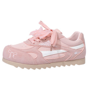 Warrior | Soft Sole Breathable Casual Shoes with Bow Pink