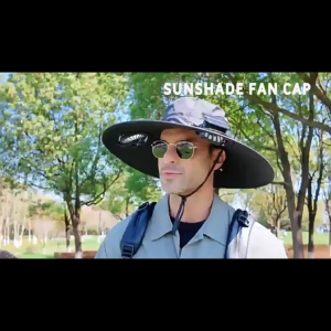 Outdoor solar-powered fan hat breathable fishing sun hat with adjustable fan direction and wind speed function