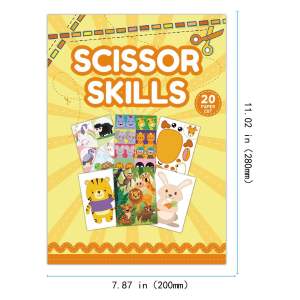🇲🇾Toddlers and Kids DIY Scissors Skill Cut Glue Book 手工制作互动剪纸书